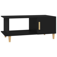 Miniatyr av produktbild för Soffbord svart 90x50x40 cm konstruerat trä
