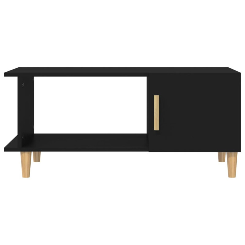 Produktbild för Soffbord svart 90x50x40 cm konstruerat trä