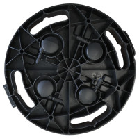 Produktbild för Blomvagnar med hjul 3 st diameter 30 cm svart 170 kg