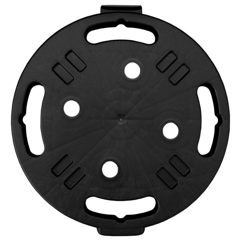 Produktbild för Blomvagnar med hjul 5 st diameter 30 cm svart 170 kg