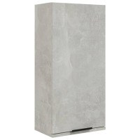 Produktbild för Badrumsskåp väggmonterat betonggrå 32x20x67 cm