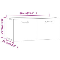 Produktbild för Väggskåp betonggrå 80x36,5x35 cm konstruerat trä