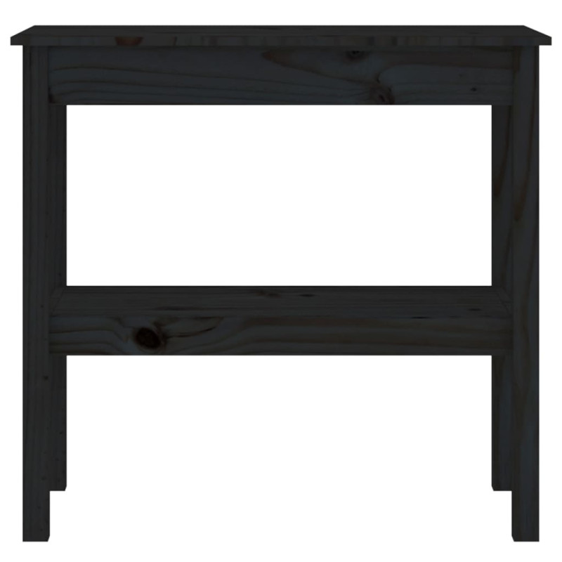 Produktbild för Konsolbord svart 80x40x75 cm massiv furu