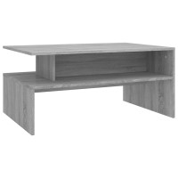 Produktbild för Soffbord grå sonoma 90x60x42,5 cm konstruerat trä
