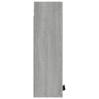 Produktbild för Badrumsskåp väggmonterat grå sonoma 32x20x67 cm