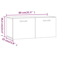 Miniatyr av produktbild för TV-bänk grå sonoma 80x35x36,5 cm konstruerat trä