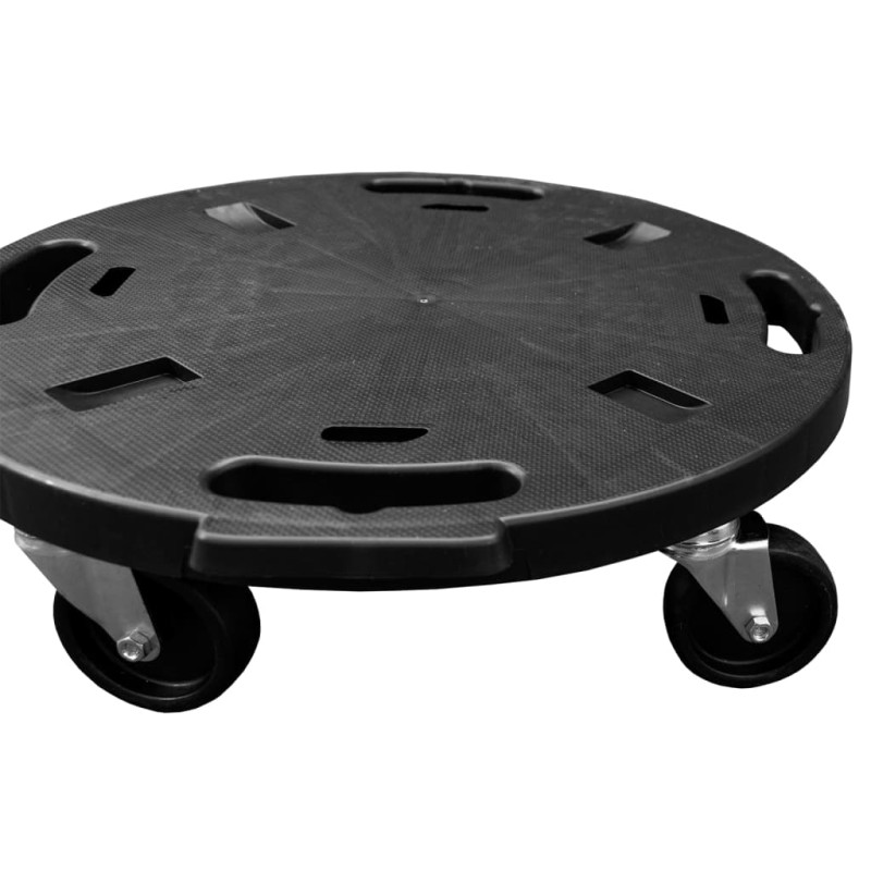 Produktbild för Blomvagnar med hjul 2 st diameter 40 cm svart 275 kg