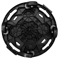 Miniatyr av produktbild för Blomvagnar med hjul 2 st diameter 40 cm svart 275 kg