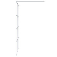 Produktbild för Duschvägg vit 140x195 cm klart ESG-glas