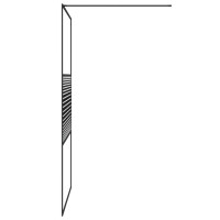Produktbild för Duschvägg svart 115x195 cm klart ESG-glas
