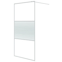 Produktbild för Duschvägg vit 100x195 cm klart ESG-glas