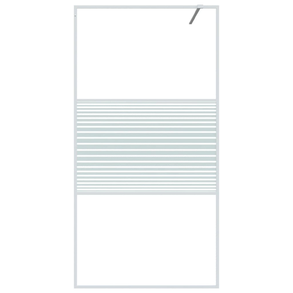Produktbild för Duschvägg vit 100x195 cm klart ESG-glas