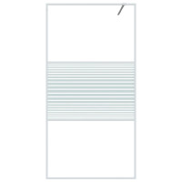 Produktbild för Duschvägg vit 100x195 cm klart ESG-glas