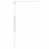 Produktbild för Duschvägg vit 100x195 cm klart ESG-glas