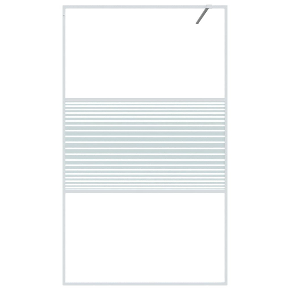 Produktbild för Duschvägg vit 115x195 cm klart ESG-glas