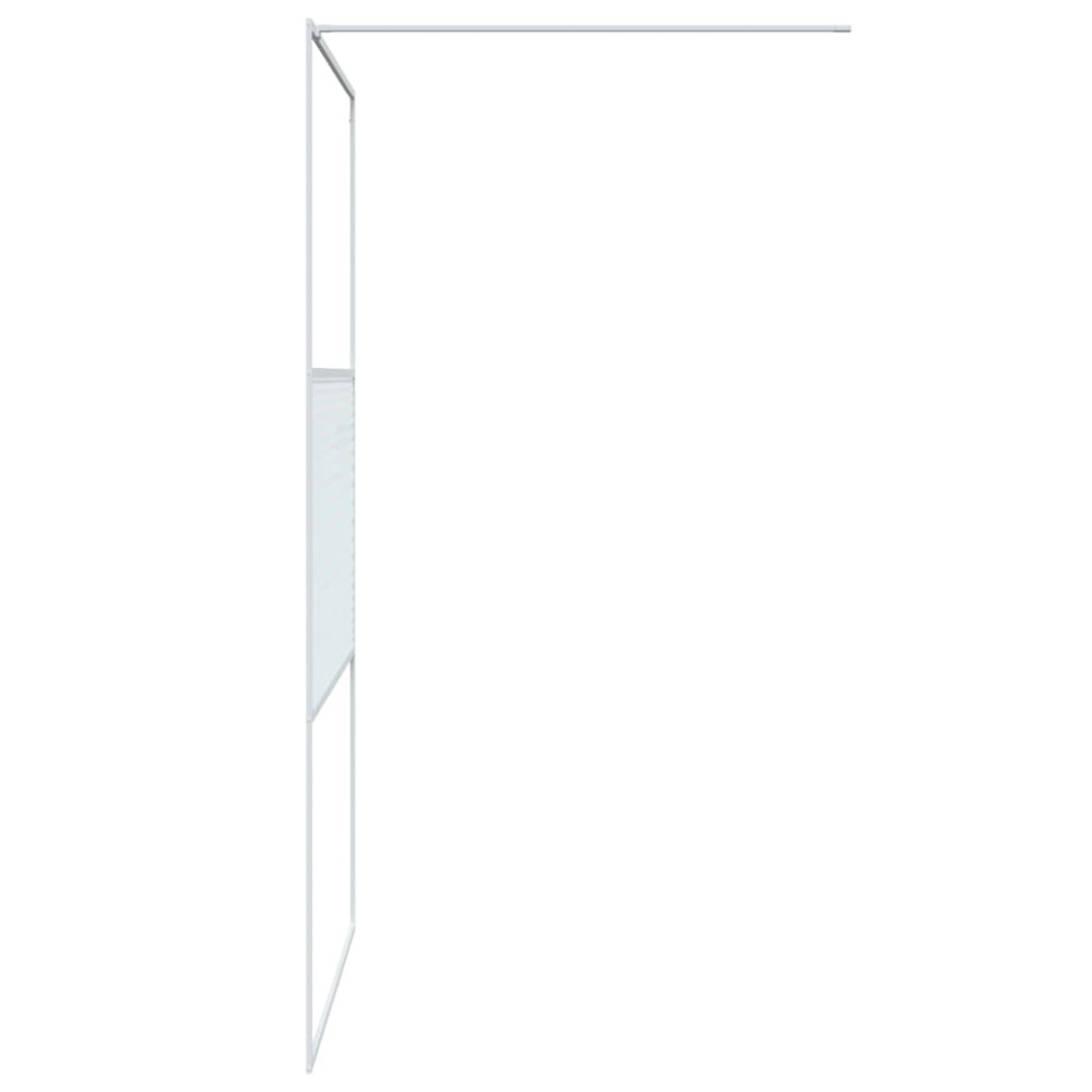 Produktbild för Duschvägg vit 115x195 cm klart ESG-glas