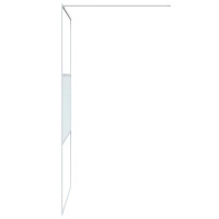 Produktbild för Duschvägg vit 115x195 cm klart ESG-glas