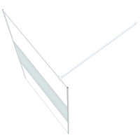 Produktbild för Duschvägg vit 115x195 cm klart ESG-glas