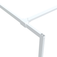 Produktbild för Duschvägg vit 115x195 cm klart ESG-glas