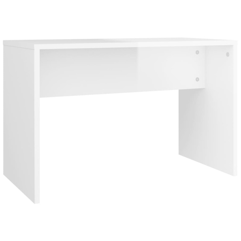 Produktbild för Sminkbord set vit högglans 96x40x142 cm