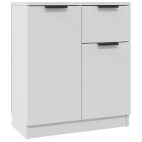 Produktbild för Skänk 2 delar vit 60x30x70 cm konstruerat trä