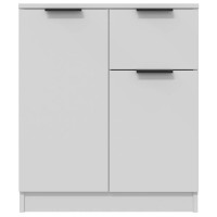 Produktbild för Skänk 2 delar vit 60x30x70 cm konstruerat trä