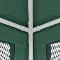Produktbild för Partytält med 6 sidoväggar i nät 3x6 m HDPE grön