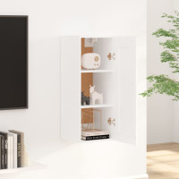 Miniatyr av produktbild för Väggskåp vit 35x34x90 cm konstruerat trä