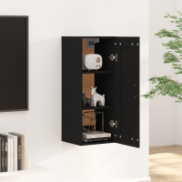 Miniatyr av produktbild för Väggskåp svart 35x34x90 cm konstruerat trä