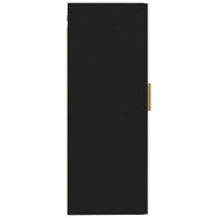 Miniatyr av produktbild för Väggskåp svart 35x34x90 cm konstruerat trä