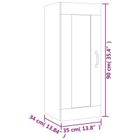 Produktbild för Väggskåp sonoma-ek 35x34x90 cm konstruerat trä