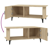 Produktbild för Soffbord sonoma-ek 90x50x40 cm konstruerat trä