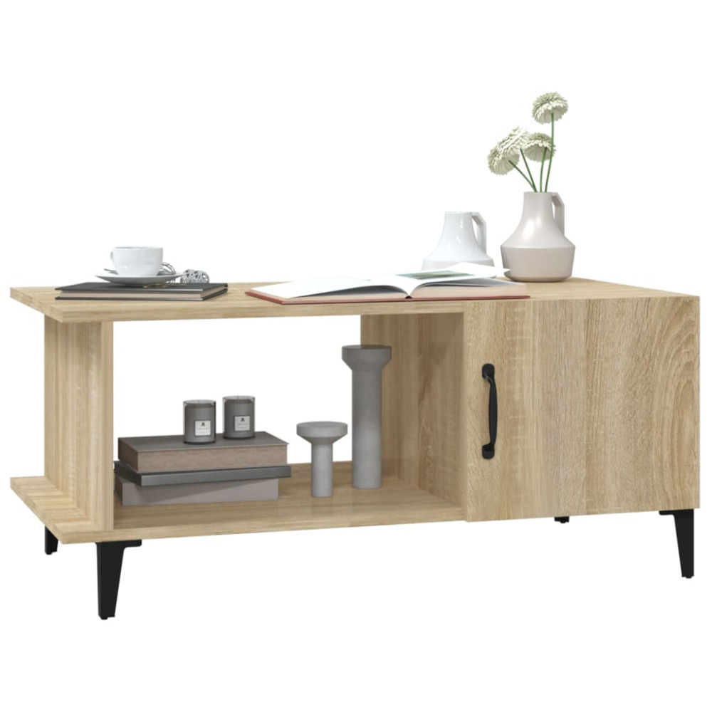 Produktbild för Soffbord sonoma-ek 90x50x40 cm konstruerat trä