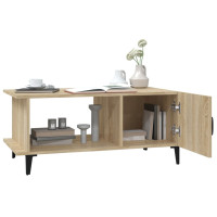 Produktbild för Soffbord sonoma-ek 90x50x40 cm konstruerat trä