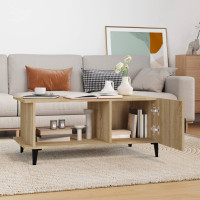 Produktbild för Soffbord sonoma-ek 90x50x40 cm konstruerat trä