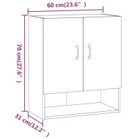 Produktbild för Väggskåp svart 60x31x70 cm konstruerat trä