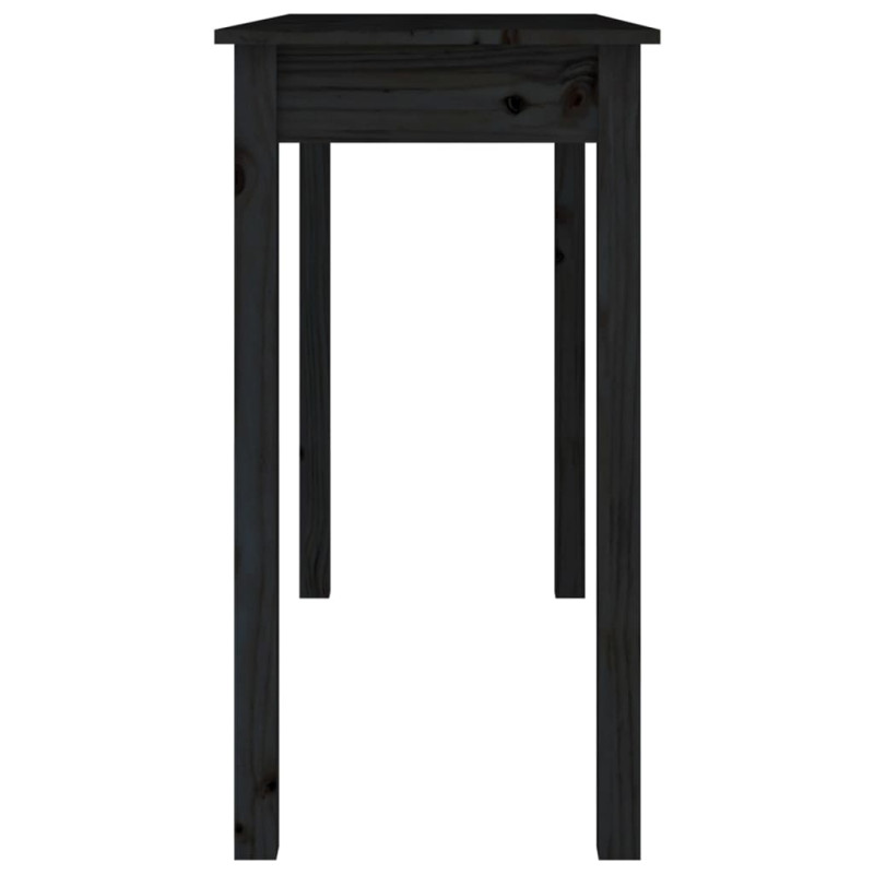 Produktbild för Konsolbord svart 110x40x75 cm massiv furu