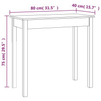 Produktbild för Konsolbord 80x40x75 cm massiv furu