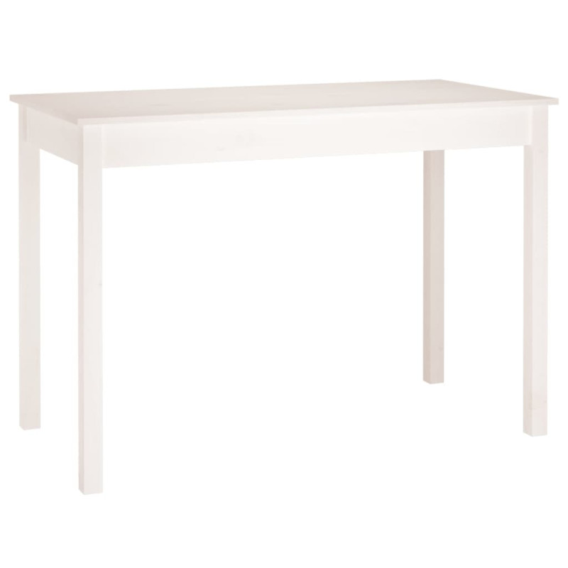 Produktbild för Matbord vit 110x55x75 cm massivt furuträ
