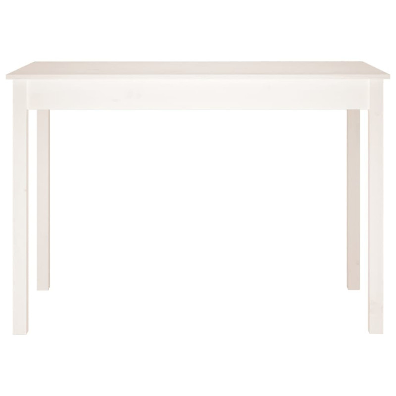 Produktbild för Matbord vit 110x55x75 cm massivt furuträ