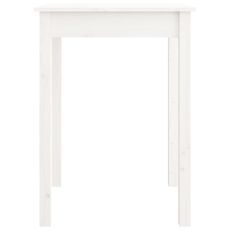 Produktbild för Matbord vit 55x55x75 cm massivt furuträ