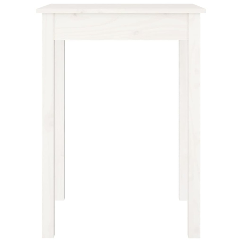 Produktbild för Matbord vit 55x55x75 cm massivt furuträ
