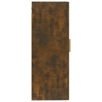 Produktbild för Väggskåp rökfärgad ek 35x34x90 cm konstruerat trä