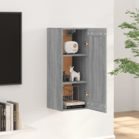 Miniatyr av produktbild för Väggskåp grå sonoma 35x34x90 cm konstruerat trä