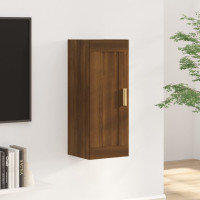 Produktbild för Väggskåp brun ek 35x34x90 cm konstruerat trä