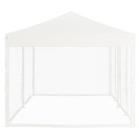 Produktbild för Hopfällbart partytält med sidoväggar vit 3x6 m