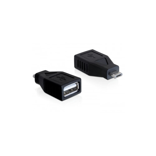 DeLOCK DeLOCK 65296 kabelomvandlare (hane/hona) USB 2.0-A USB Micro-B Svart