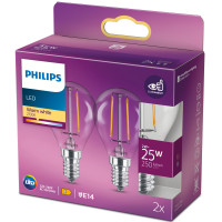 Philips 2-pack LED E14 Klot 2W (25W) K