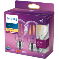 Philips 2-pack LED E27 Normal 4,3W (40