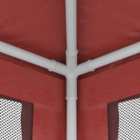 Produktbild för Partytält med 8 sidoväggar i nät 3x9 m HDPE röd